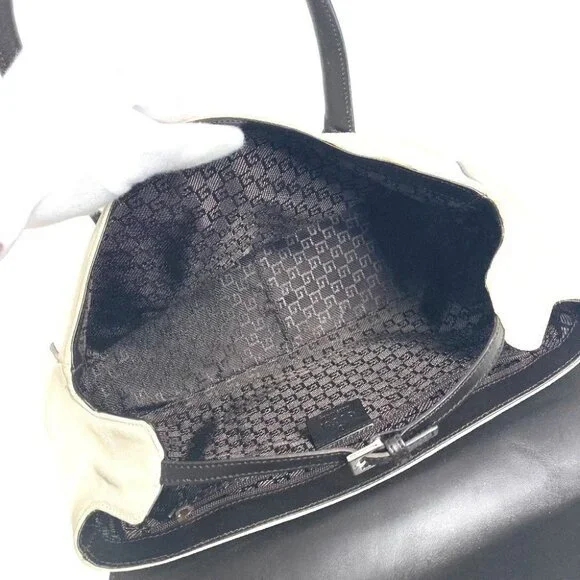 GUCCI 000 0844 vintage logo Tote Bag Flap Hand Bag